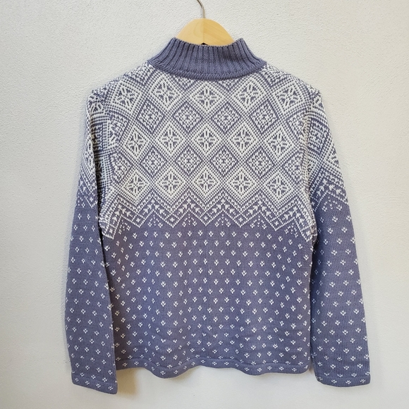 Norton Mcnaughton Petites periwinkle blue knit sweater jacket with zipper sz. PL - Picture 6 of 16